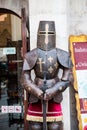 Dummy in knight armor with sword