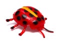 Dummy ladybug on white bckground