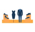 Dummy mannequin model vector illustration. Royalty Free Stock Photo