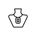 Dummy, necklace icon. Simple line, outline vector elements of shopping center icons for ui and ux, website or mobile application