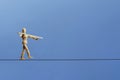 Dummy slacklining Royalty Free Stock Photo