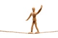 Dummy slacklining Royalty Free Stock Photo