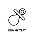 Dummy teat icon or logo in modern line style. Royalty Free Stock Photo