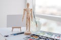 Dummy wooden man for painting