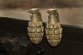 Dummy WW2 hand grenades. Royalty Free Stock Photo
