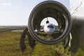 Dump of aircraft - vintage Soviet civil passenger airplane Royalty Free Stock Photo