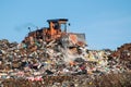 The dump and the bulldozer Royalty Free Stock Photo