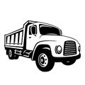 Dump truck design template. Tipper truck. Vector and illustration. Royalty Free Stock Photo