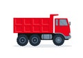 Dump truck. Big heavy car tipper. Royalty Free Stock Photo