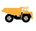 Dump truck Hand drawn, Vector, Eps, Logo, Icon, crafteroks, silhouette Illustration for different uses