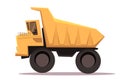 Dump truck flat vector illustration Royalty Free Stock Photo