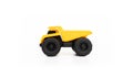 A dump truck miniature isolated on white background Royalty Free Stock Photo