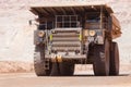 Dump truck at an open-pit copper mine Royalty Free Stock Photo