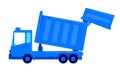 Dump truck semi flat color vector object Royalty Free Stock Photo