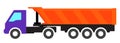 Dump truck semitrailer on a white background. Royalty Free Stock Photo