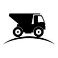Dump truck silhouette icon Royalty Free Stock Photo