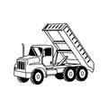 Dump Truck Silhouette Vector Design Royalty Free Stock Photo