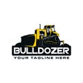 Bulldozer logo heavy equipment logo Royalty Free Stock Photo