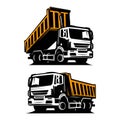 Dump truck heavy equipment logo Royalty Free Stock Photo