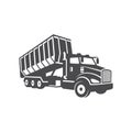 Dump truck simpe drawing Royalty Free Stock Photo