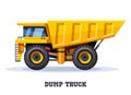 Dump truck tipper, dumper haul, industry machine