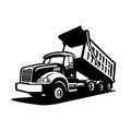 Dump truck tipper truck mover truck vector image isolated