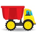 Dump truck toy. Vector illustration Royalty Free Stock Photo