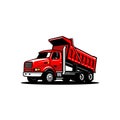 dump truck. trucking premium logo vector Royalty Free Stock Photo