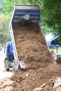 Dump Truck Unloading Soil