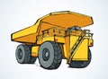 Dump truck. Vector drawing