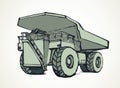 Dump truck. Vector drawing