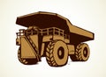 Dump truck. Vector drawing