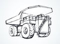 Dump truck. Vector drawing