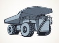 Dump truck. Vector drawing