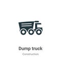 Dump truck vector icon on white background. Flat vector dump truck icon symbol sign from modern construction collection for mobile Royalty Free Stock Photo