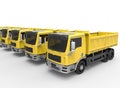 Dump trucks fleet concept Royalty Free Stock Photo