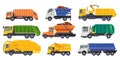 Dump trucks, loaders or dumpers and haul lorries