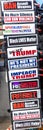 DUMP TRUMP - Resist President Trump bumper stick promotes. Trump, editorial