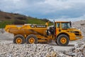 A dumper in Faxe limestone quarry