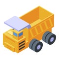 Dumper icon, isometric style Royalty Free Stock Photo