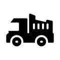 Dumper vector glyph flat  icon Royalty Free Stock Photo