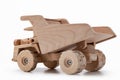 Dumper toy car made of wood. Royalty Free Stock Photo