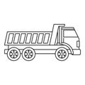 Dumper truck icon outline