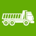 Dumper truck icon green
