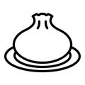 Dumpling baozi icon outline vector. Bun food