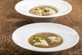 Dumpling in broth Royalty Free Stock Photo