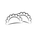 Dumpling flat icon. Free food icons