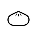 Dumpling food icon flat vector template design trendy
