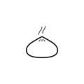 Dumpling, food icon vector illustration