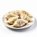 Ultra Realistic 4k Dumplings On White Background